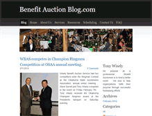 Tablet Screenshot of benefitauctionblog.com